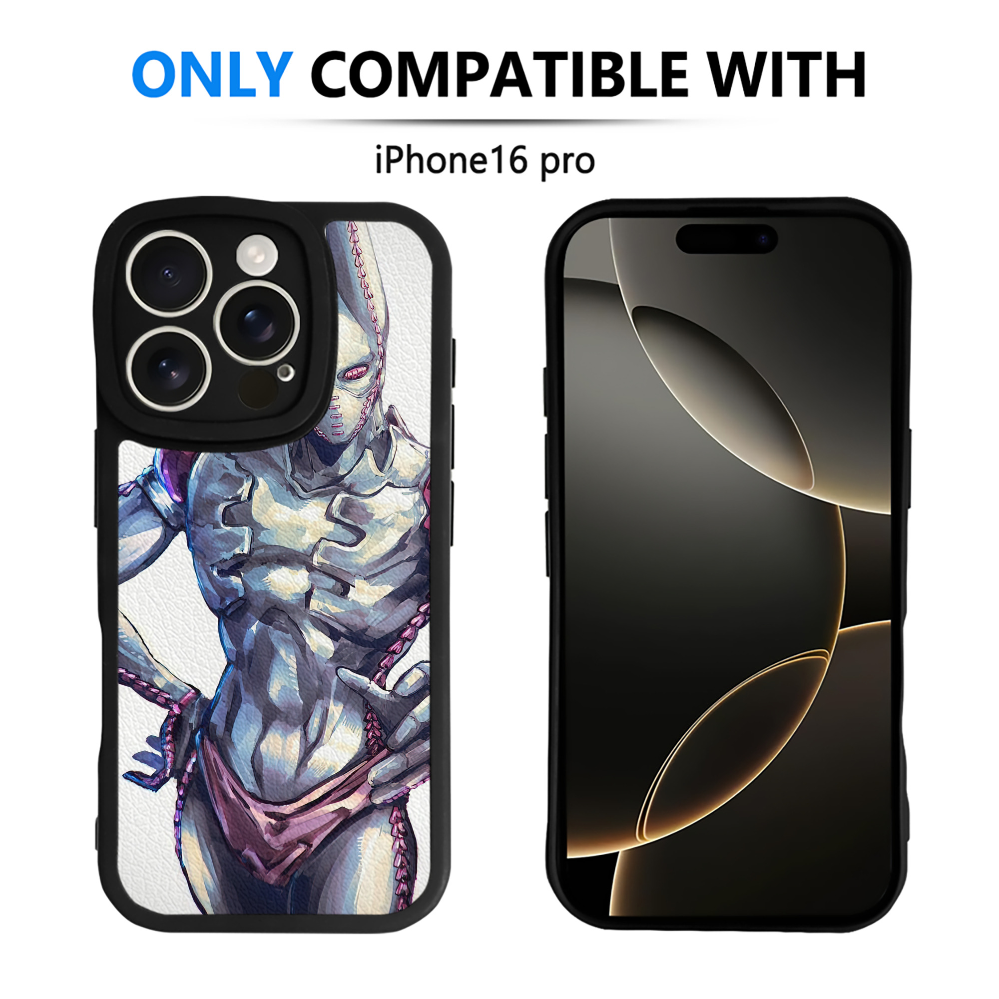 （画像用） ジョジョの奇妙な冒険 JoJo's Bizarre Adventure 【iPhone 16シリーズ対応】シリコンスマホケース（レザー調） 材質：シリコン